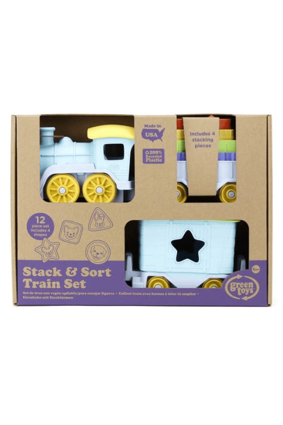 Stack & Sort Train Set van Green Toys | Kids Conceptstore Le Fanfare