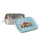 Stainless Steel Lunchbox with Moveable Divider and Blue Snoopy Print van Rice | Kids Conceptstore Le Fanfare