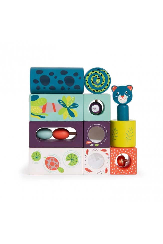 Stapelbare activiteitenblokkenspel van Moulin Roty | Kids Conceptstore Le Fanfare