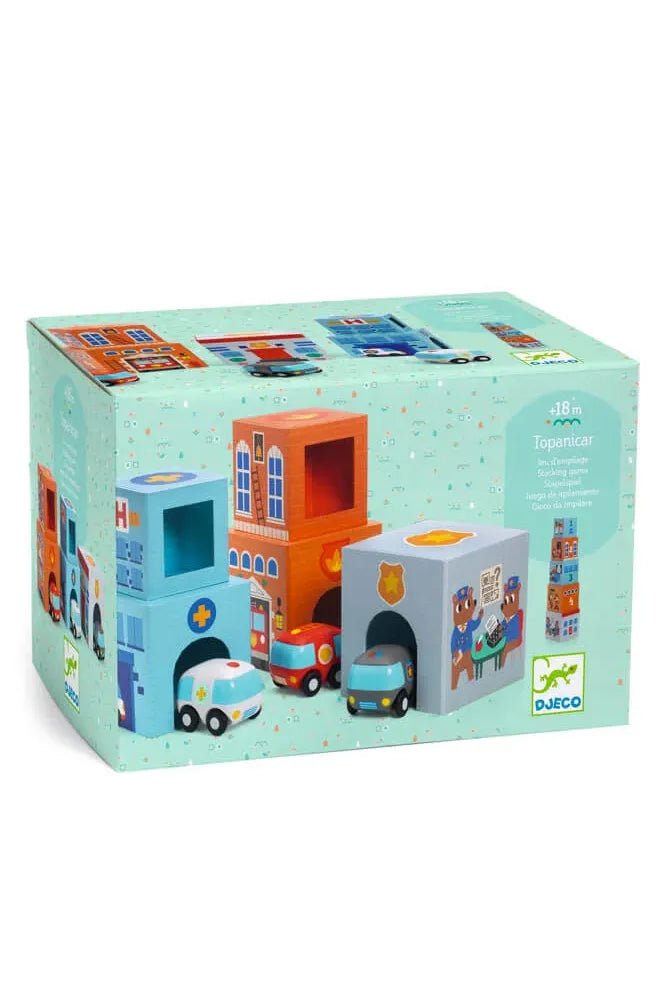 Stapelblokken voertuigen van Djeco | Kids Conceptstore Le Fanfare