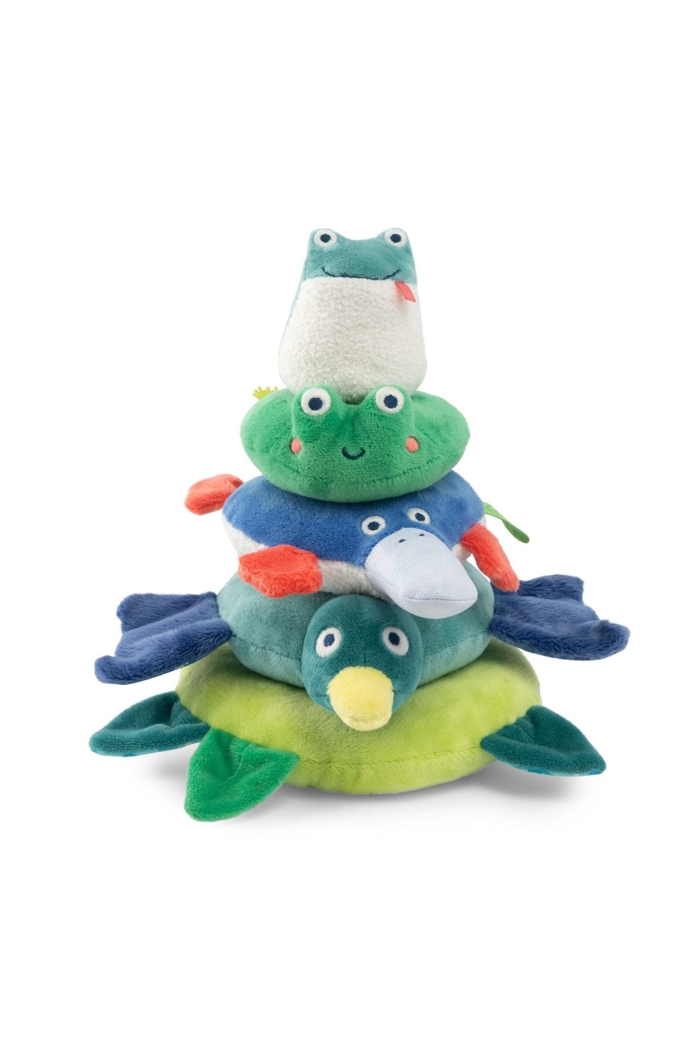 Stapeldieren van stof - La mare aux grenouilles van Moulin Roty | Kids Conceptstore Le Fanfare