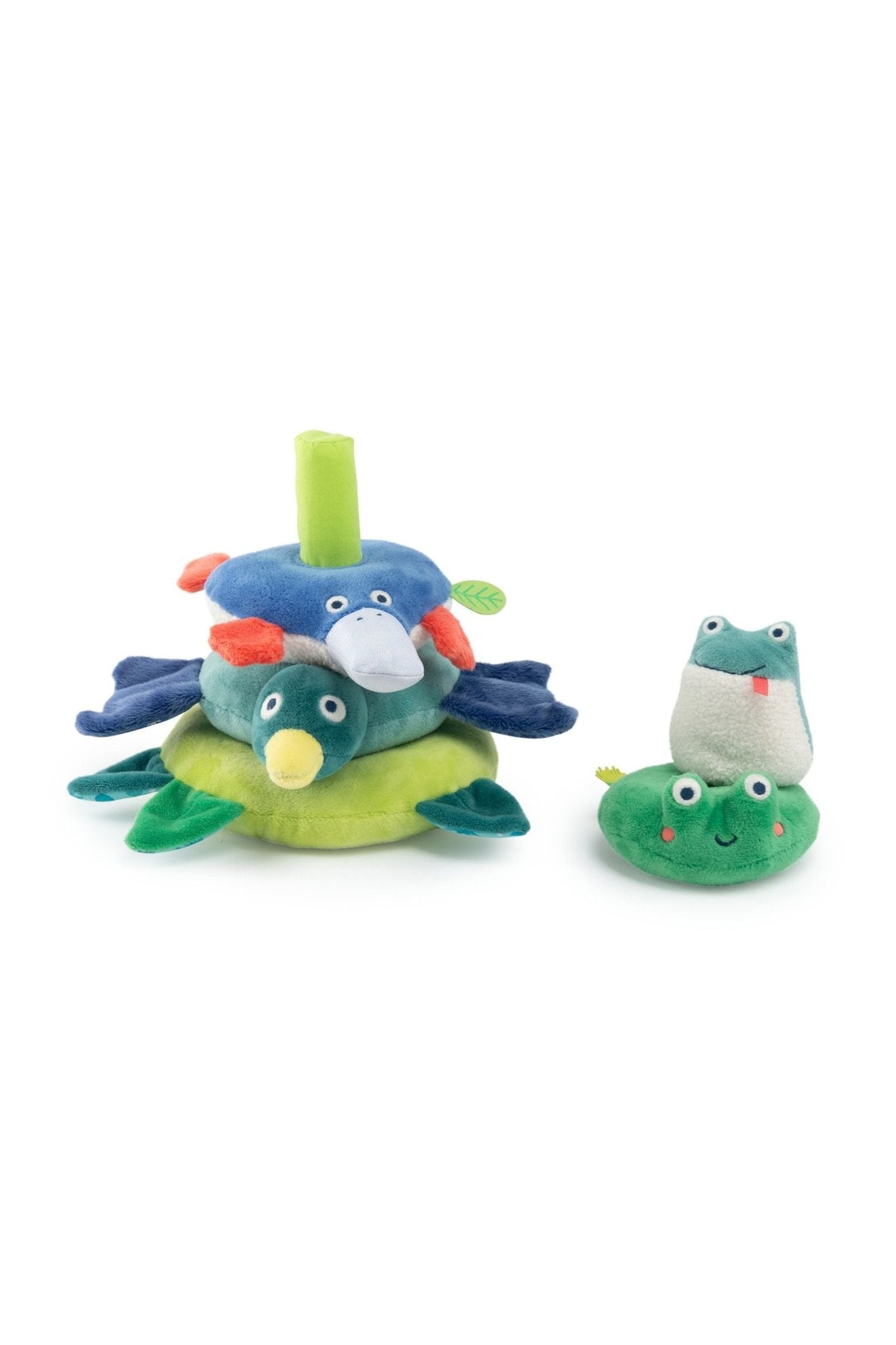 Stapeldieren van stof - La mare aux grenouilles van Moulin Roty | Kids Conceptstore Le Fanfare