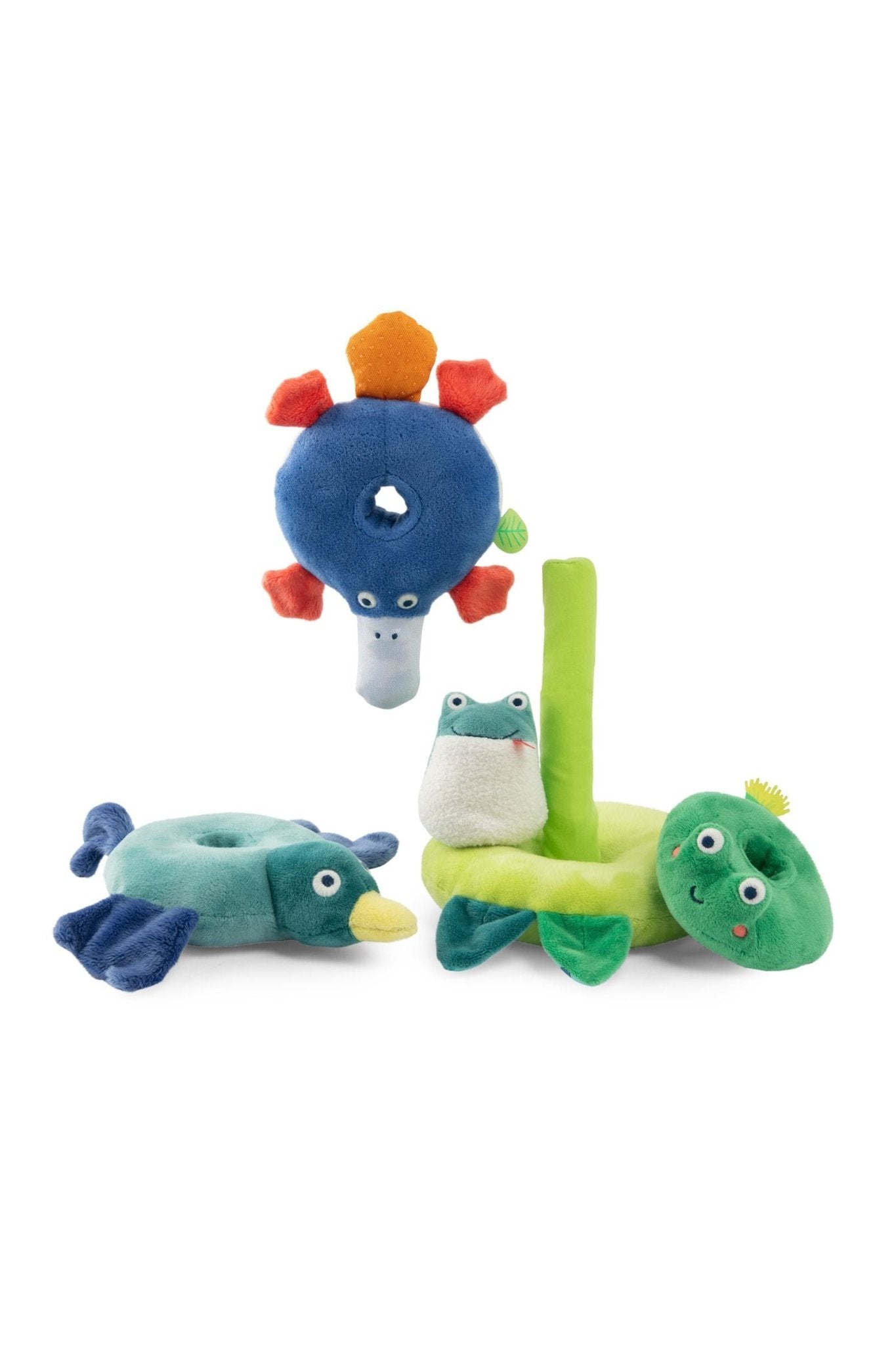 Stapeldieren van stof - La mare aux grenouilles van Moulin Roty | Kids Conceptstore Le Fanfare