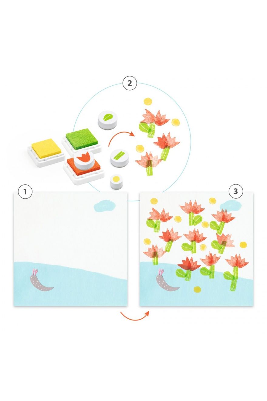 Stempels - With Flowers van Djeco | Kids Conceptstore Le Fanfare