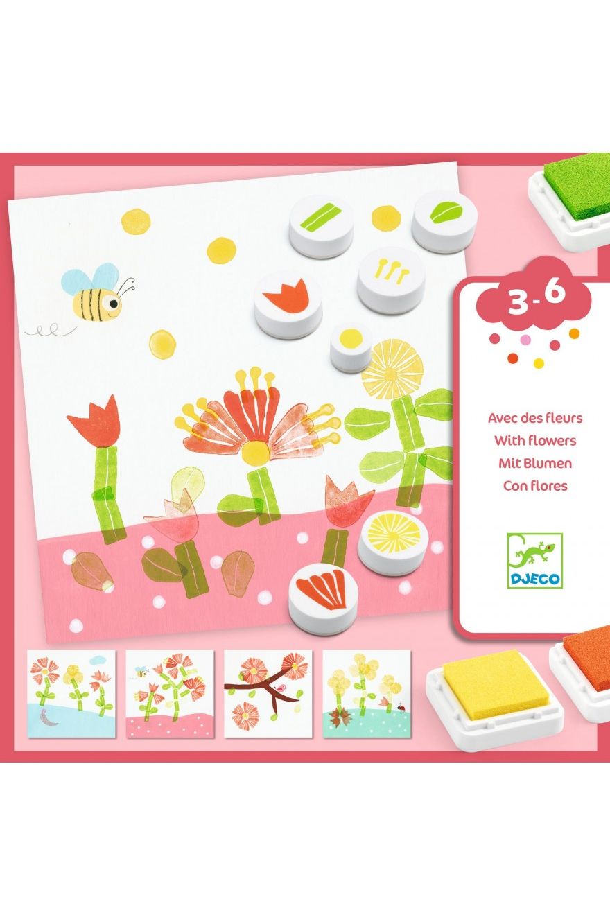 Stempels - With Flowers van Djeco | Kids Conceptstore Le Fanfare