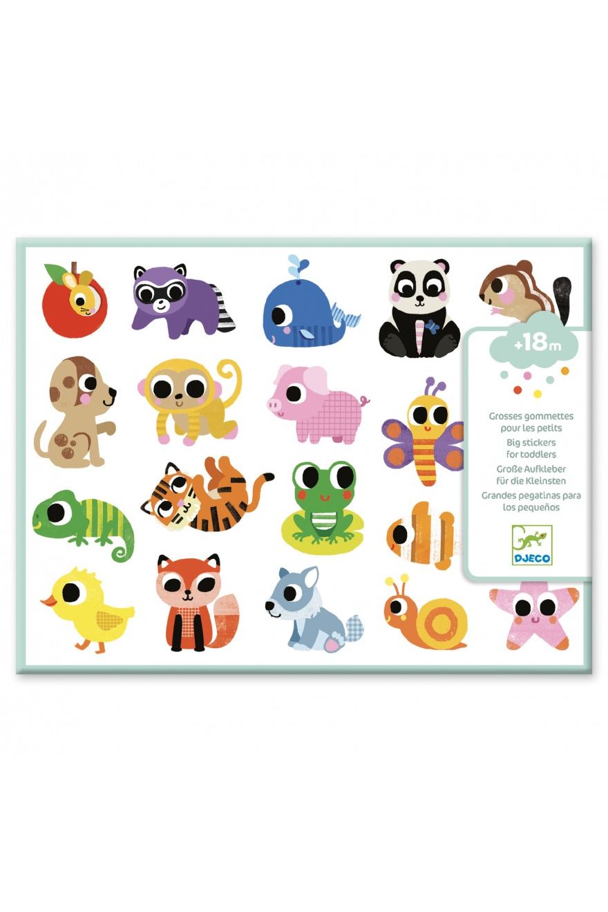 Stickers Babydieren 120St van Djeco | Kids Conceptstore Le Fanfare
