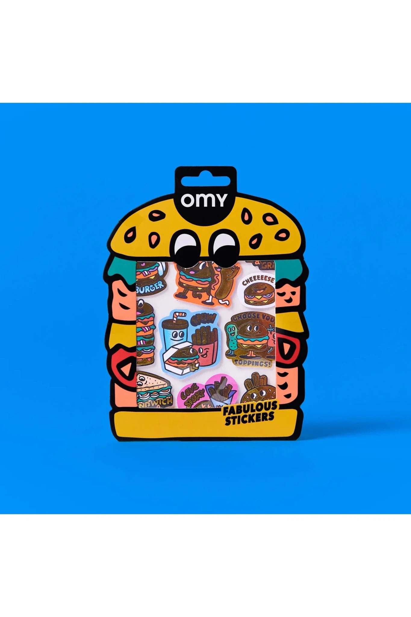 STICKERS - BIG - BURGER van OMY | Kids Conceptstore Le Fanfare
