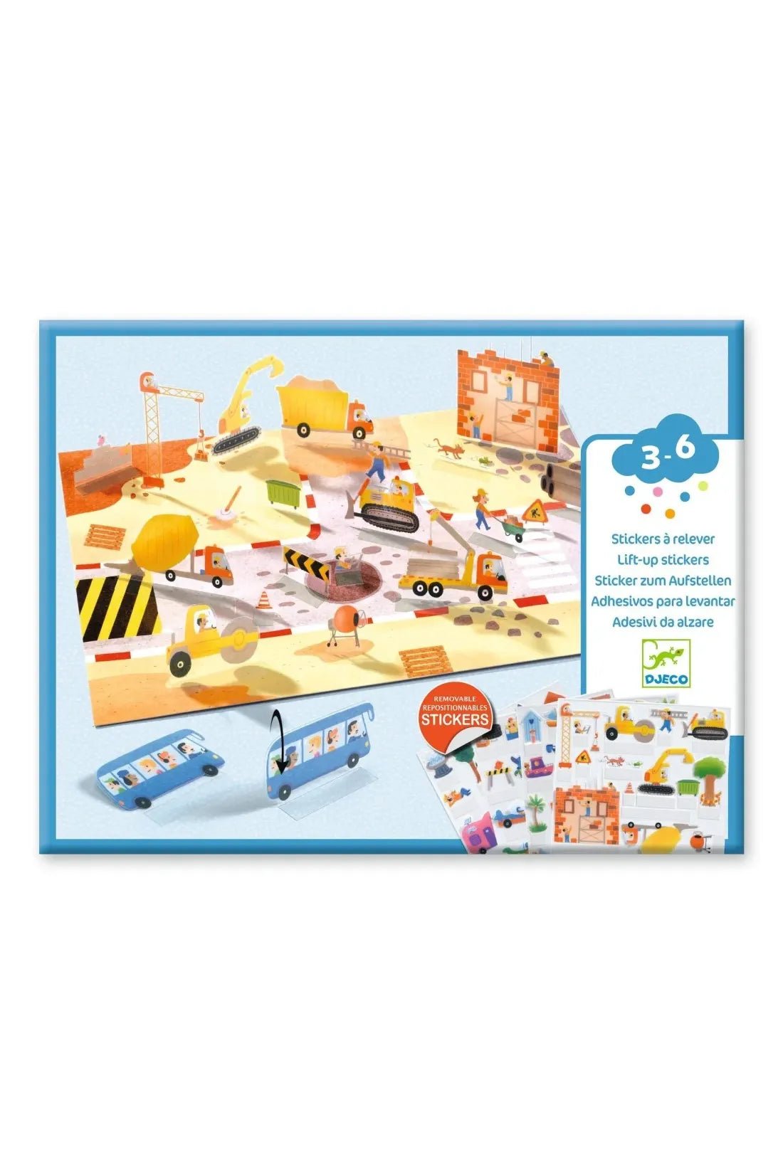 Stickers om rechtop te zetten - Voertuigen van Djeco | Kids Conceptstore Le Fanfare