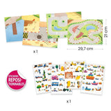 Stickers om rechtop te zetten - Voertuigen van Djeco | Kids Conceptstore Le Fanfare
