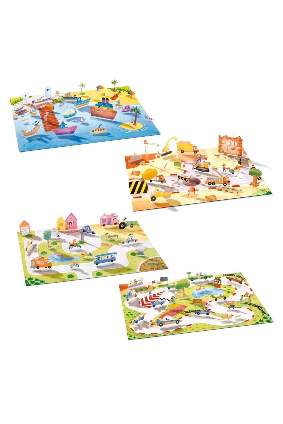 Stickers om rechtop te zetten - Voertuigen van Djeco | Kids Conceptstore Le Fanfare