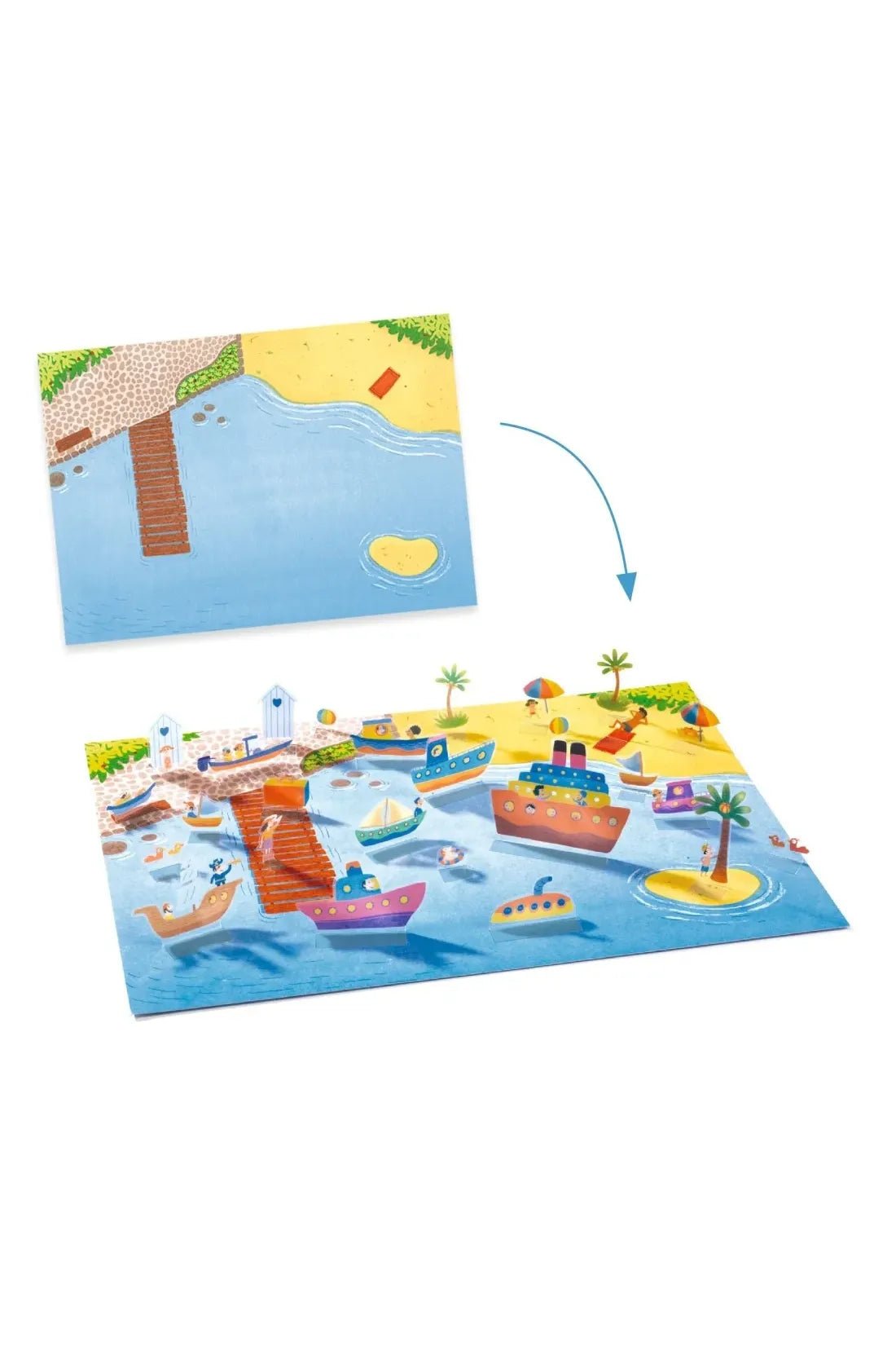Stickers om rechtop te zetten - Voertuigen van Djeco | Kids Conceptstore Le Fanfare