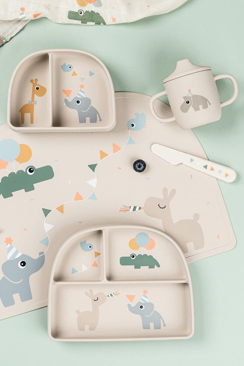 Stick&Stay compartment bowl | Celebration - Sand van Done by Deer | Kids Conceptstore Le Fanfare