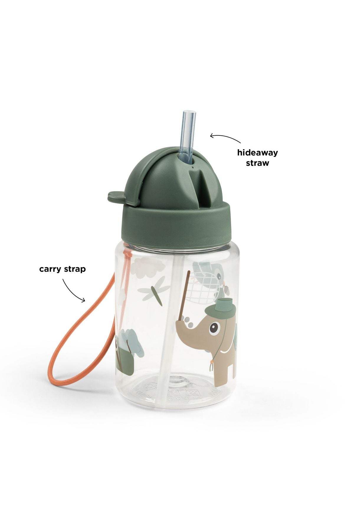 Straw bottle | Tiny trails - Green van Done by Deer | Kids Conceptstore Le Fanfare