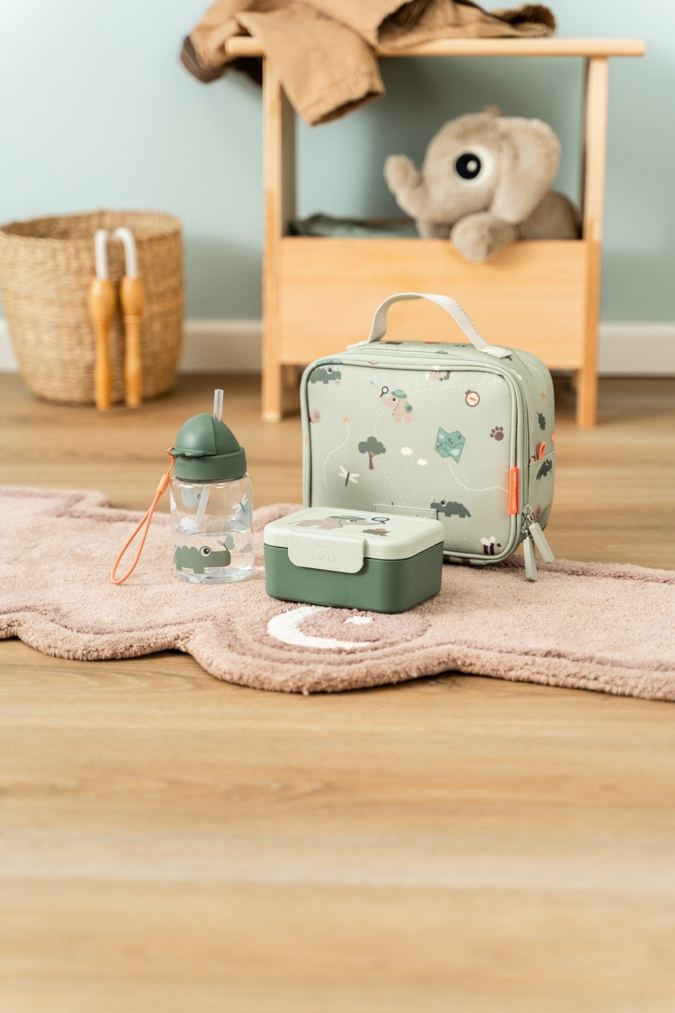 Straw bottle | Tiny trails - Green van Done by Deer | Kids Conceptstore Le Fanfare