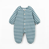 Striped flamé jersey jumpsuit - Cyanotype van Play Up | Kids Conceptstore Le Fanfare