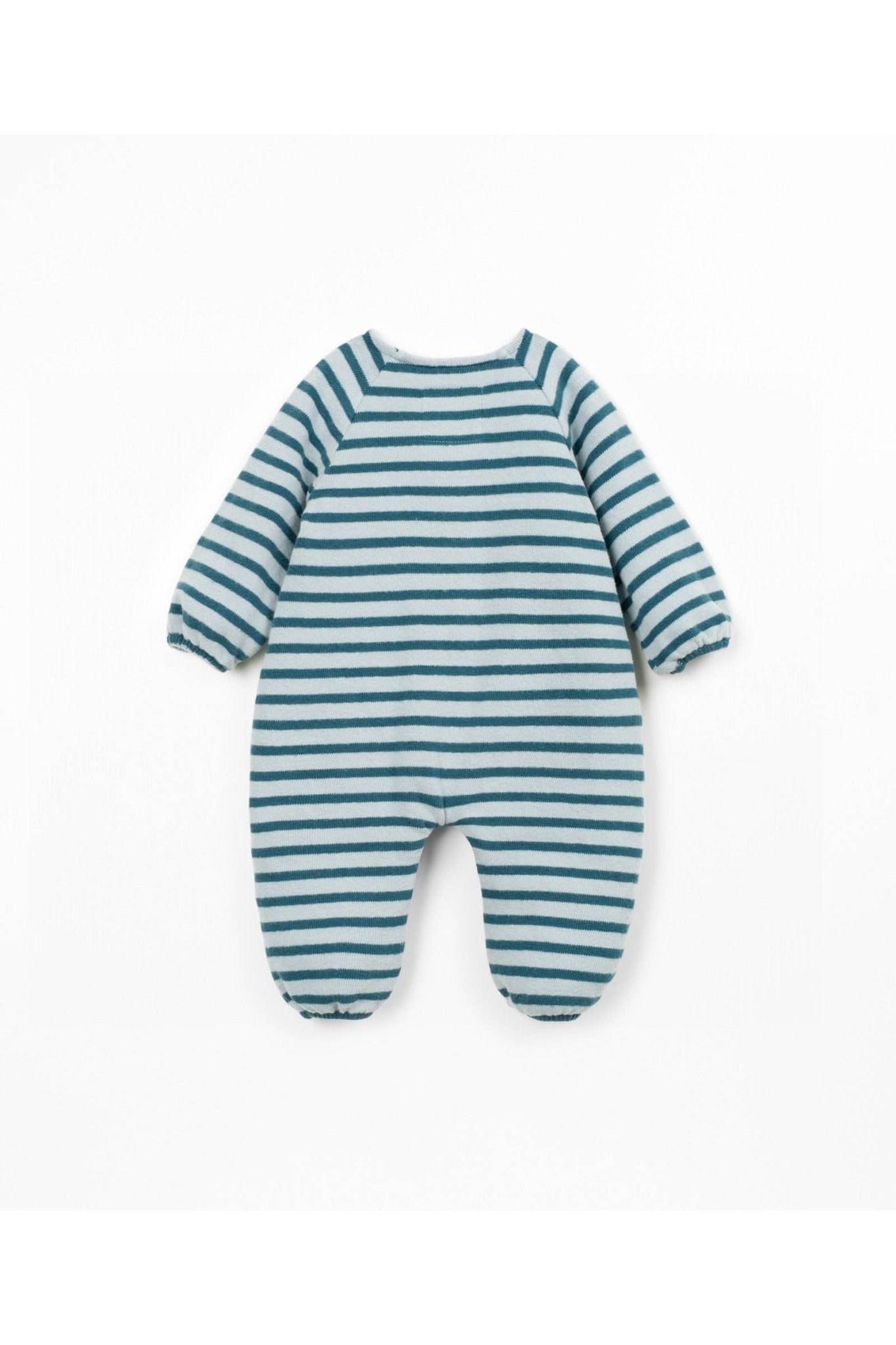 Striped flamé jersey jumpsuit - Cyanotype van Play Up | Kids Conceptstore Le Fanfare
