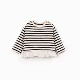 Striped jersey sweater with ruches - Cocoon van Play Up | Kids Conceptstore Le Fanfare