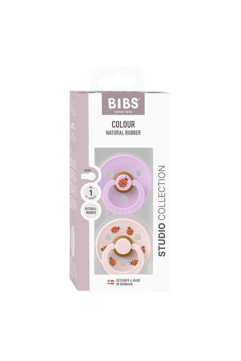 STUDIO Colour 2 Pack - round - Ladybug - Violet Sky/Petal van BIBS | Kids Conceptstore Le Fanfare