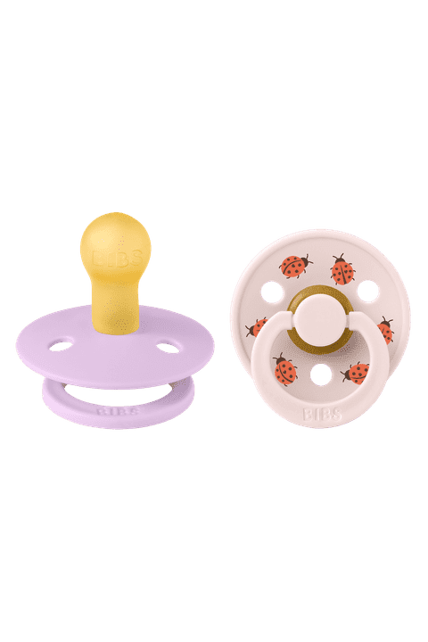 STUDIO Colour 2 Pack - round - Ladybug - Violet Sky/Petal van BIBS | Kids Conceptstore Le Fanfare