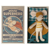 Super Hero Mouse, Little Brother In Matchbox van Maileg | Kids Conceptstore Le Fanfare