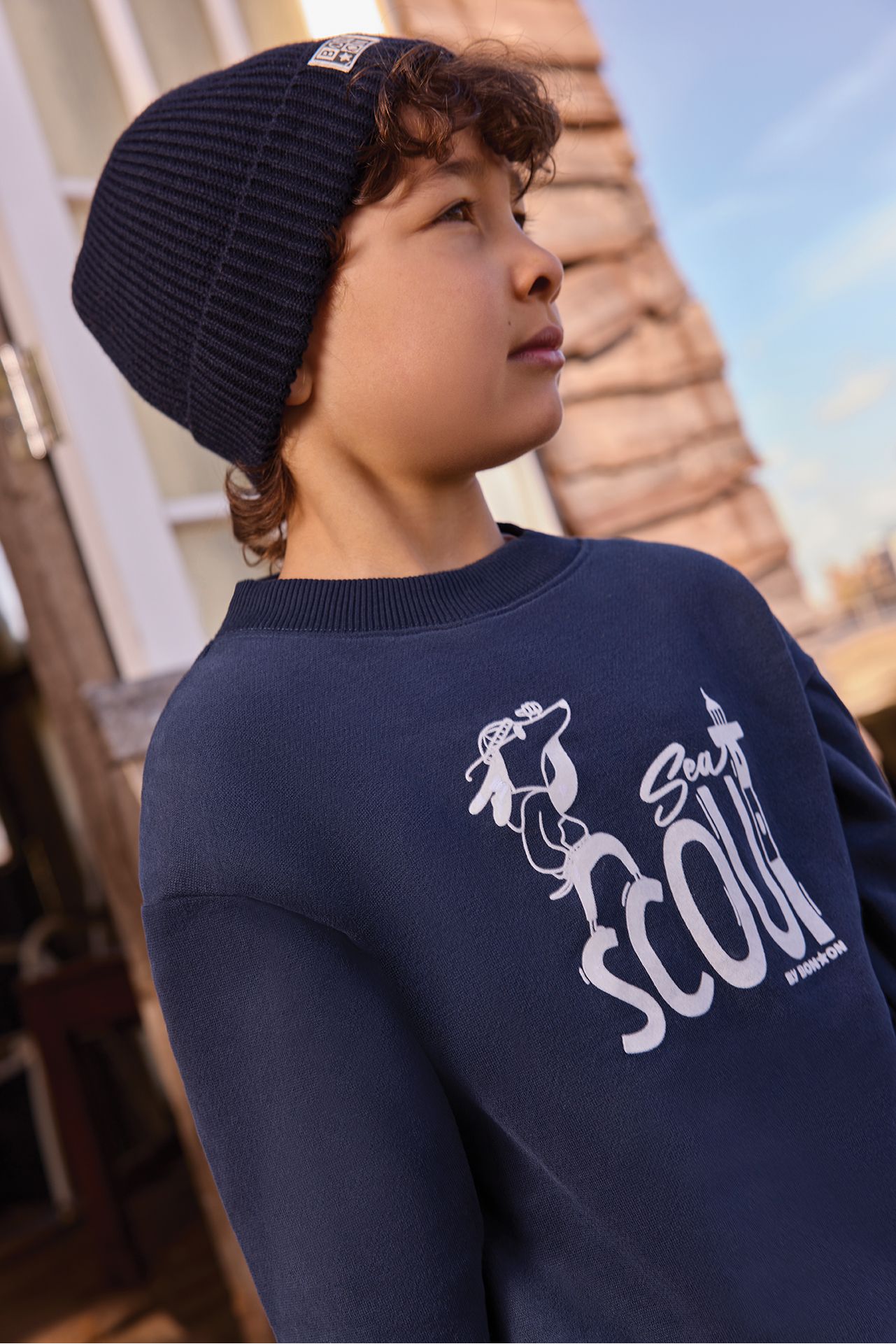 Swt laurel sea - Sailor blue van BONTON | Kids Conceptstore Le Fanfare