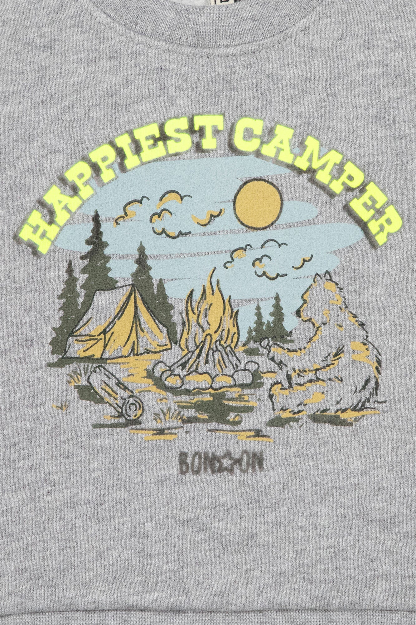 Swt smily happi - Gris chine van BONTON | Kids Conceptstore Le Fanfare