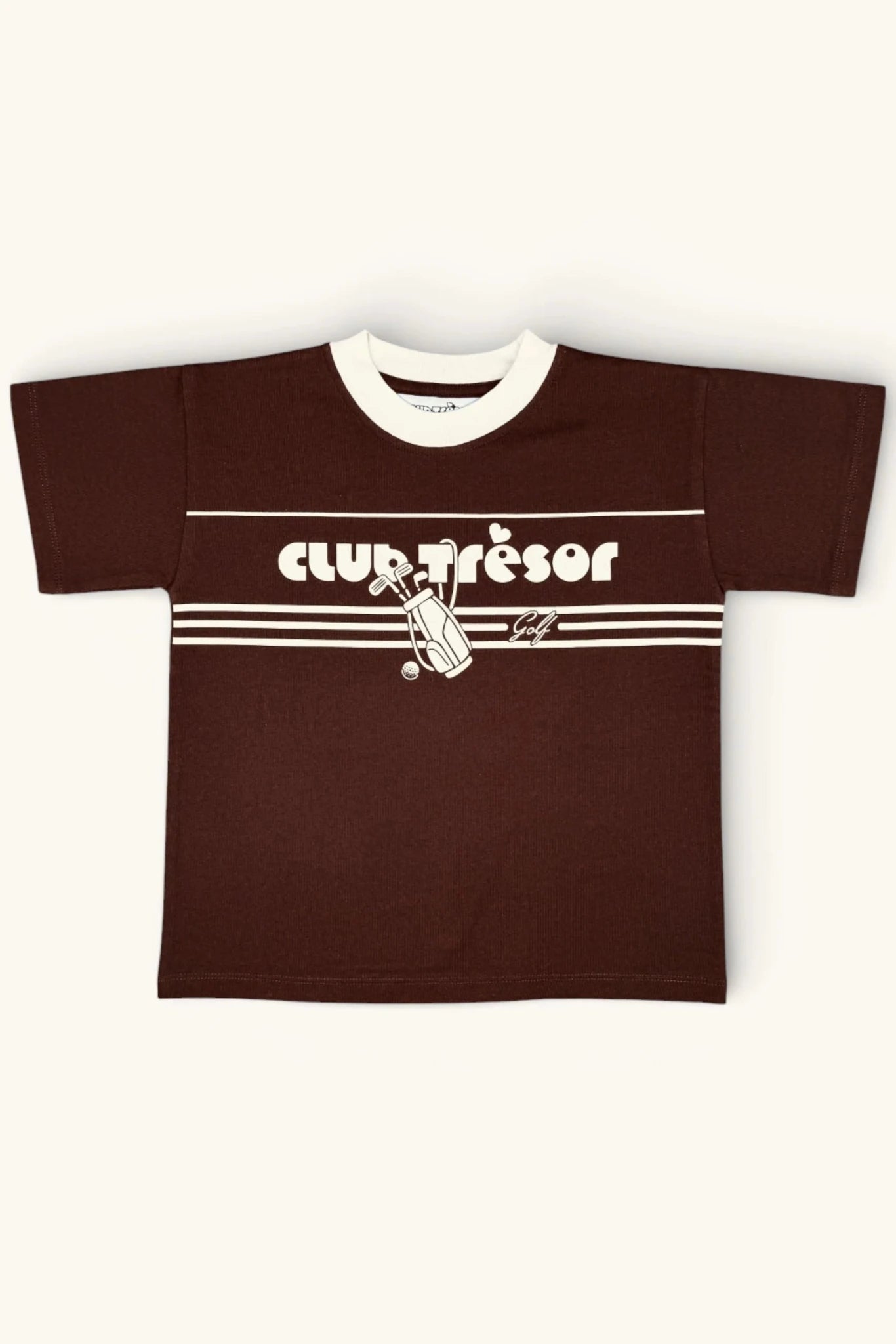 T-shirt - Golf Chocolat van Club Trésor | Kids Conceptstore Le Fanfare