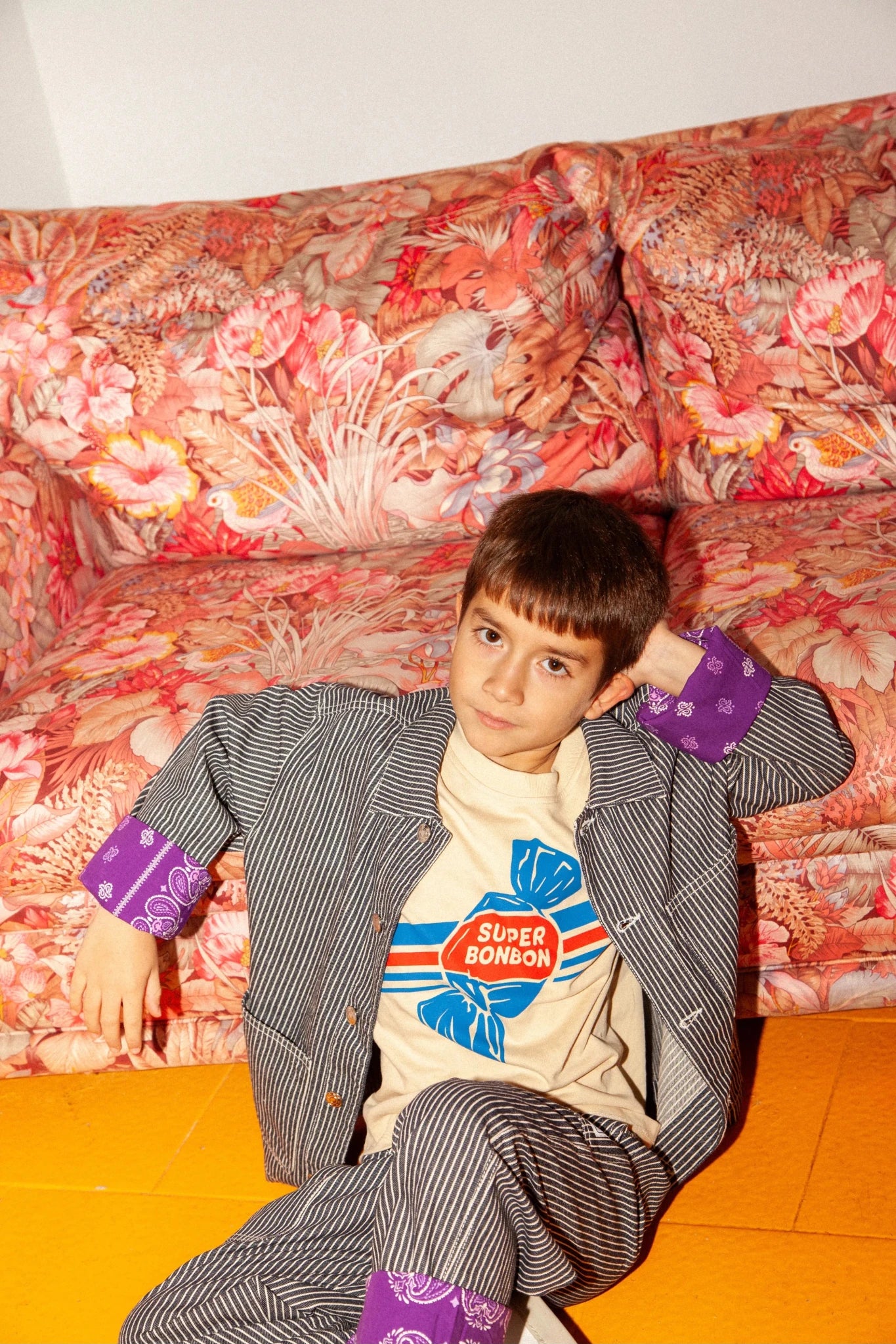 T-shirt - Super Bonbon Cream van Club Trésor | Kids Conceptstore Le Fanfare