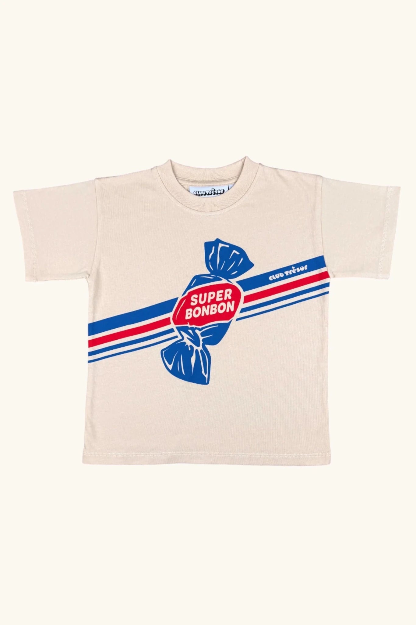T-shirt - Super Bonbon Cream van Club Trésor | Kids Conceptstore Le Fanfare