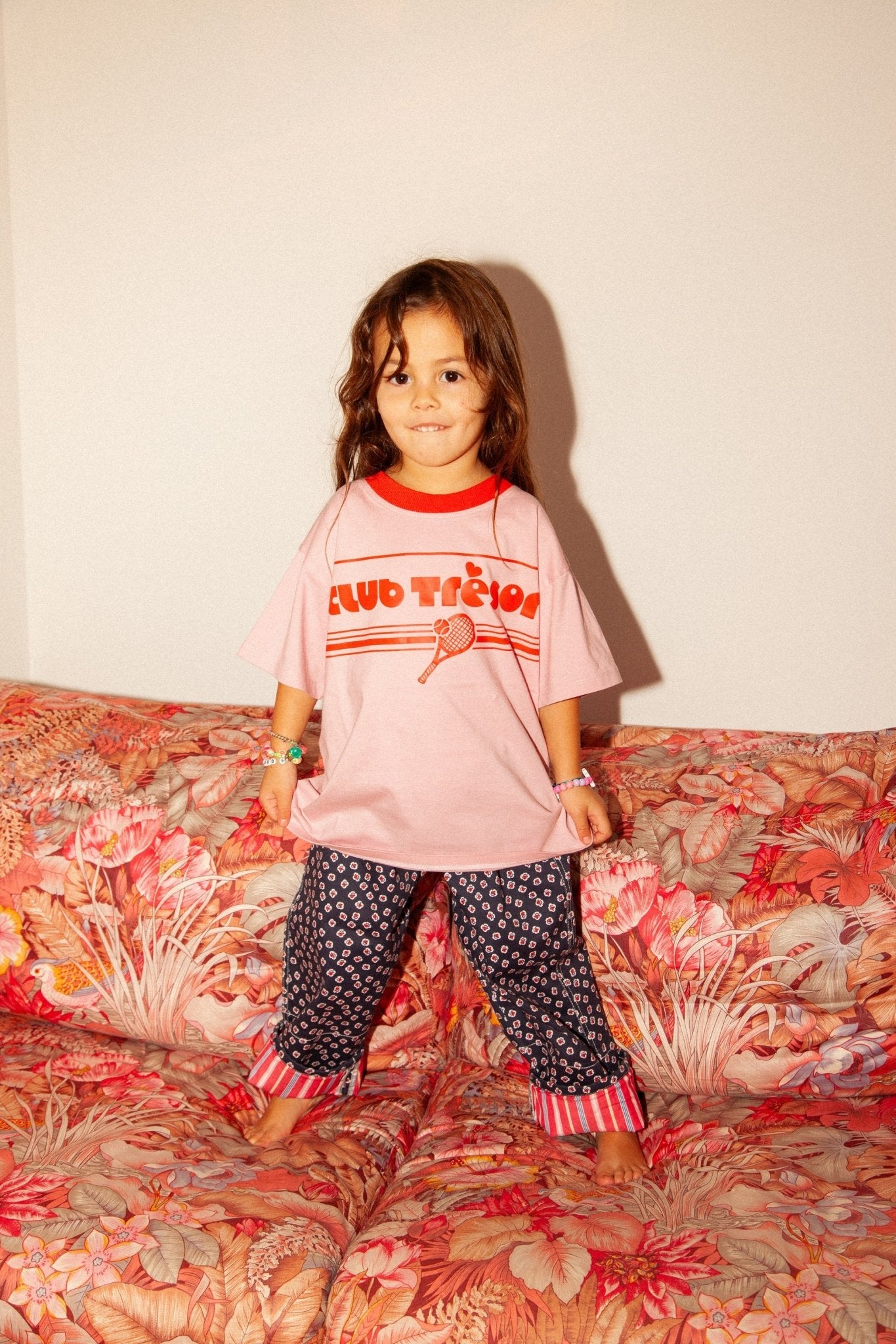 T-shirt - Tennis Pink van Club Trésor | Kids Conceptstore Le Fanfare