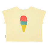 t'shirt - light yellow w/ "beach bar" print