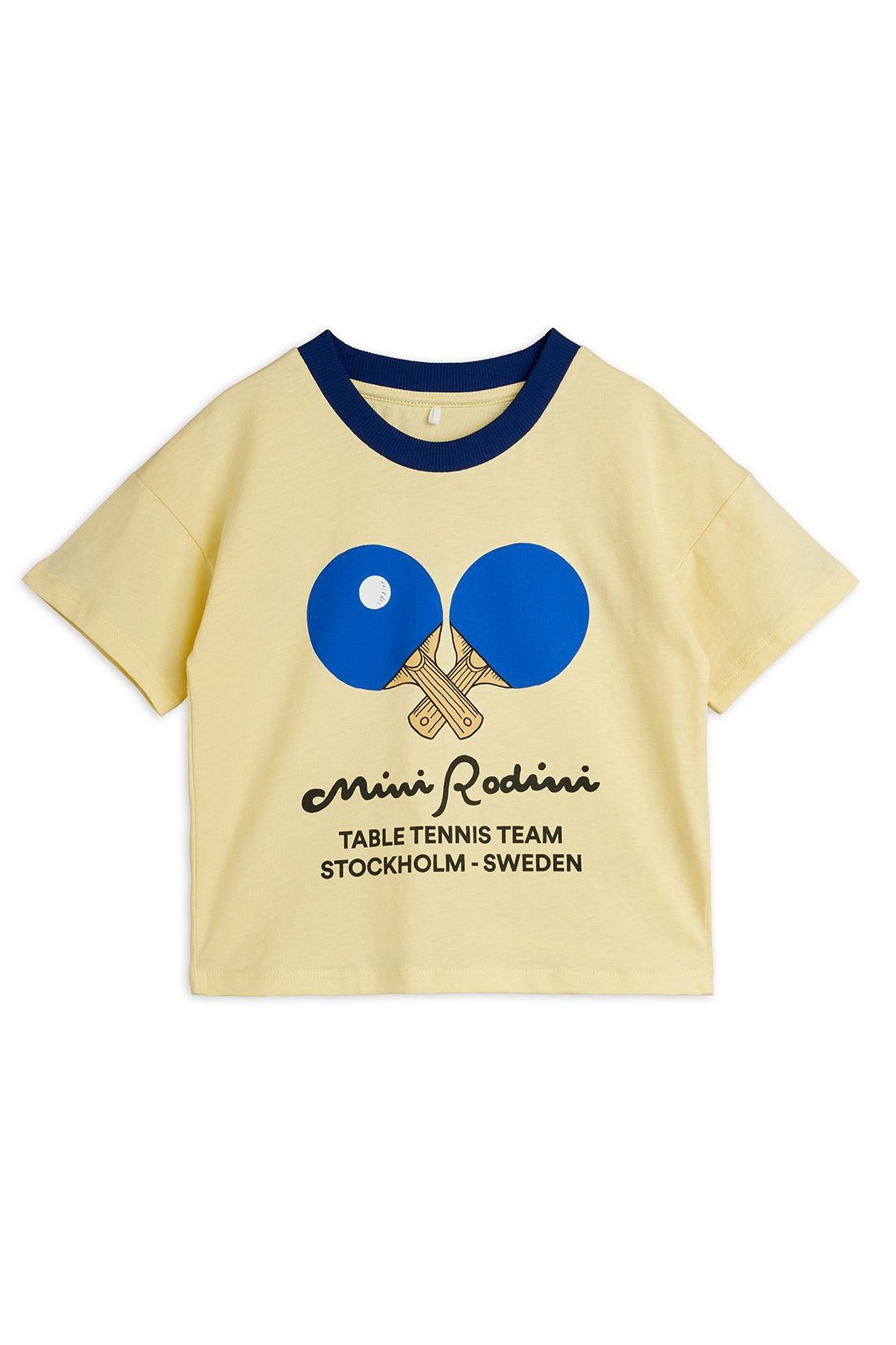 Table tennis contrast rib sp ss tee van Mini Rodini | Kids Conceptstore Le Fanfare