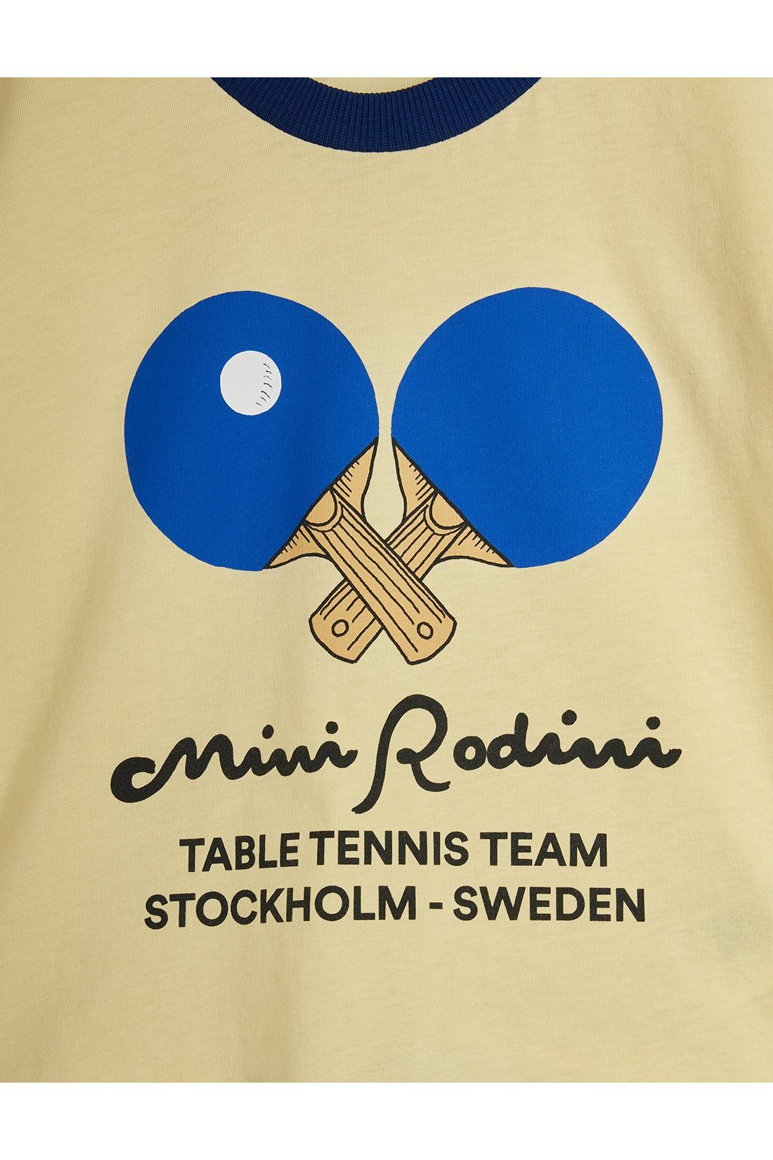 Table tennis contrast rib sp ss tee van Mini Rodini | Kids Conceptstore Le Fanfare