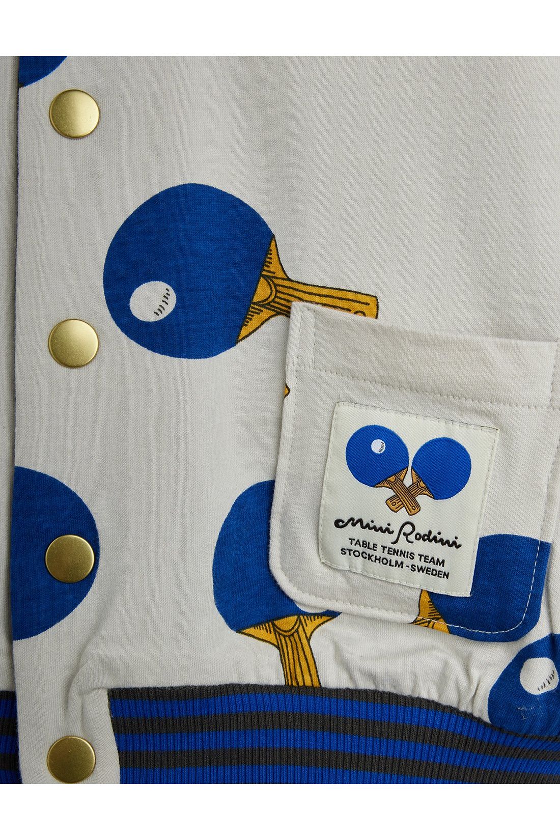 Table tennis reversible baseball cardigan van Mini Rodini | Kids Conceptstore Le Fanfare