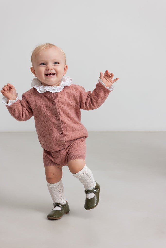 Taki - Light Merino Pointelle - Rose Parfait van MarMar Copenhagen | Kids Conceptstore Le Fanfare