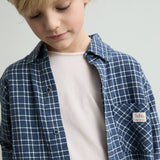 Tartan shirt - Navy van Búho | Kids Conceptstore Le Fanfare