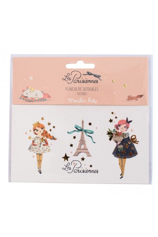 Tatoeages Les Parisiennes van Moulin Roty | Kids Conceptstore Le Fanfare