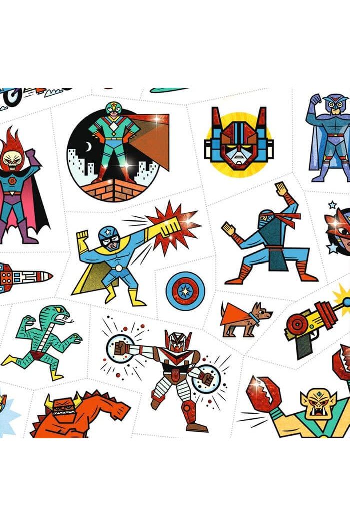 Tattoos helden versus schurken van Djeco | Kids Conceptstore Le Fanfare