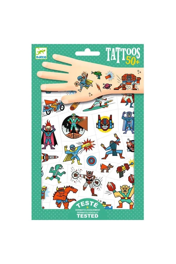 Tattoos helden versus schurken van Djeco | Kids Conceptstore Le Fanfare