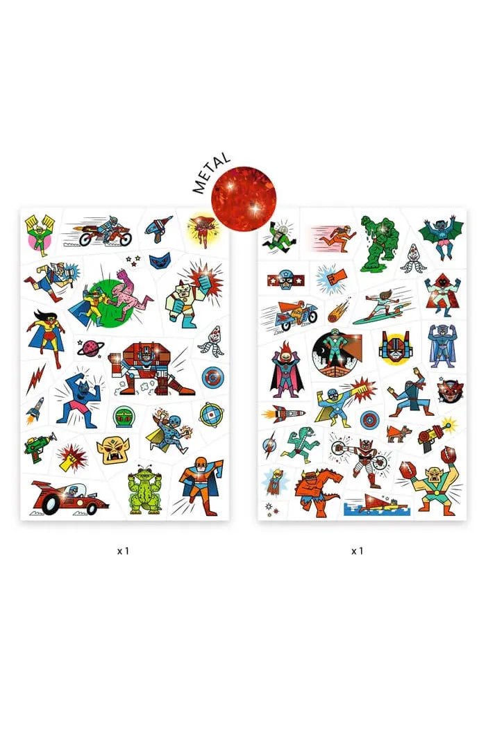 Tattoos helden versus schurken van Djeco | Kids Conceptstore Le Fanfare