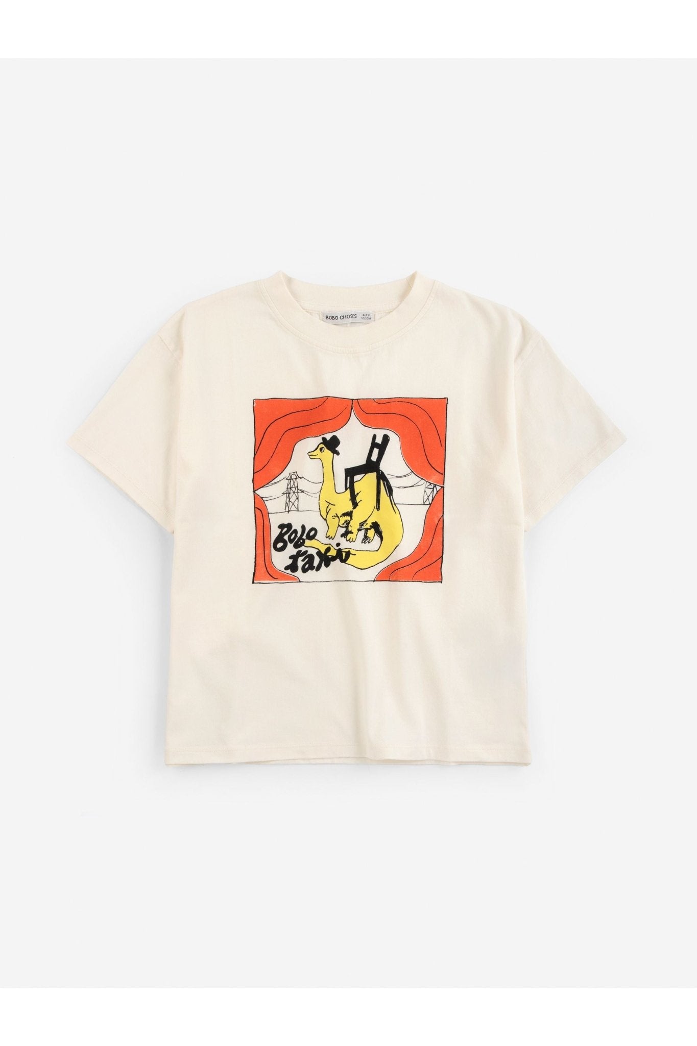 Taxi Saurus T-shirt - Offwhite van Bobo Choses | Kids Conceptstore Le Fanfare
