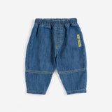 Taxi Saurus Tag denim pants BB - Midnight Blue van Bobo Choses | Kids Conceptstore Le Fanfare