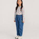Taxi Saurus Tag denim pants - Midnight Blue van Bobo Choses | Kids Conceptstore Le Fanfare