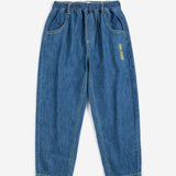 Taxi Saurus Tag denim pants - Midnight Blue van Bobo Choses | Kids Conceptstore Le Fanfare