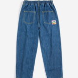 Taxi Saurus Tag denim pants - Midnight Blue van Bobo Choses | Kids Conceptstore Le Fanfare