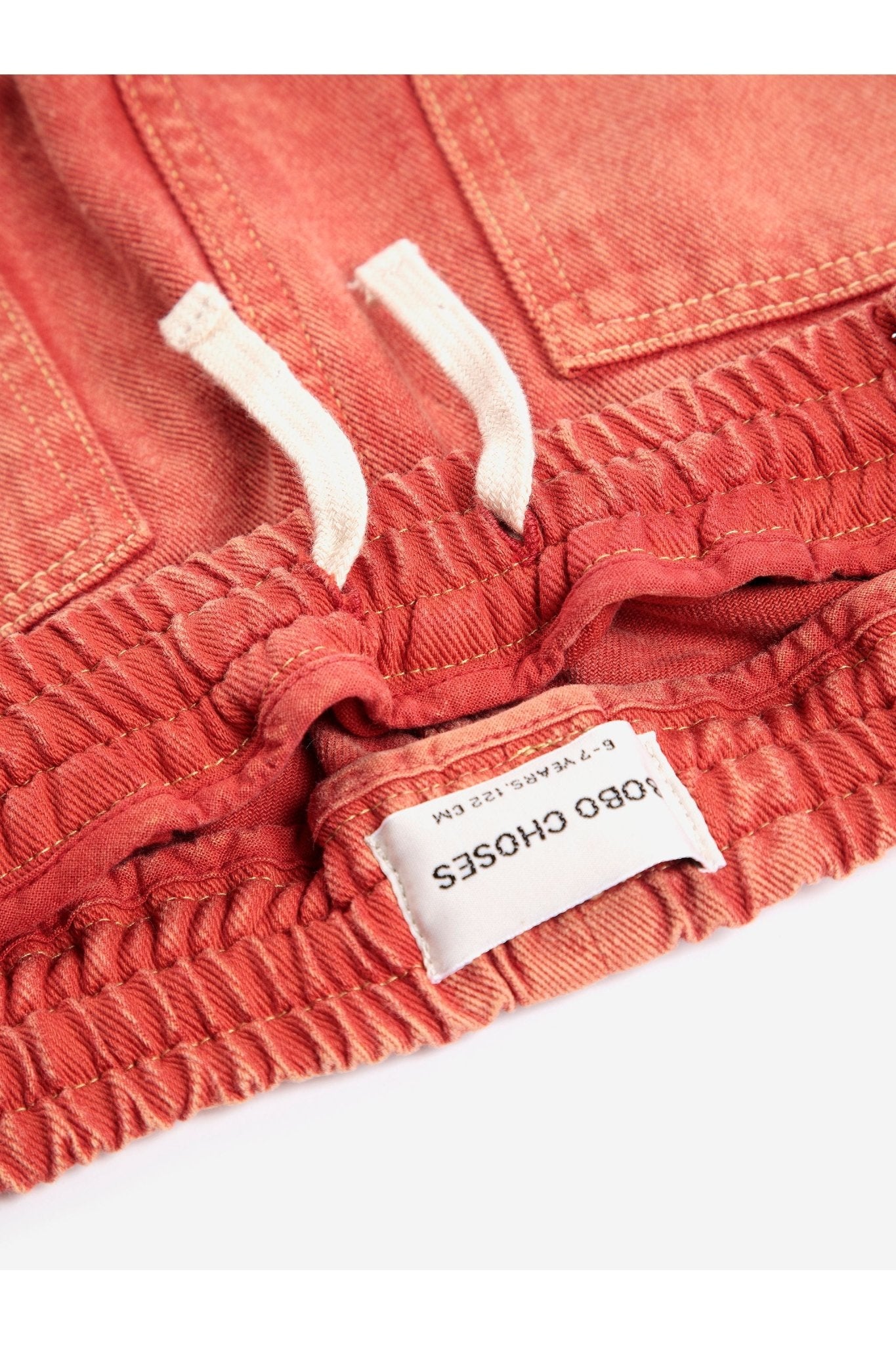 Taxi Saurus Tag twill pants - Red van Bobo Choses | Kids Conceptstore Le Fanfare