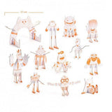 3D Kleurplaat Speelfiguren Team Monsters