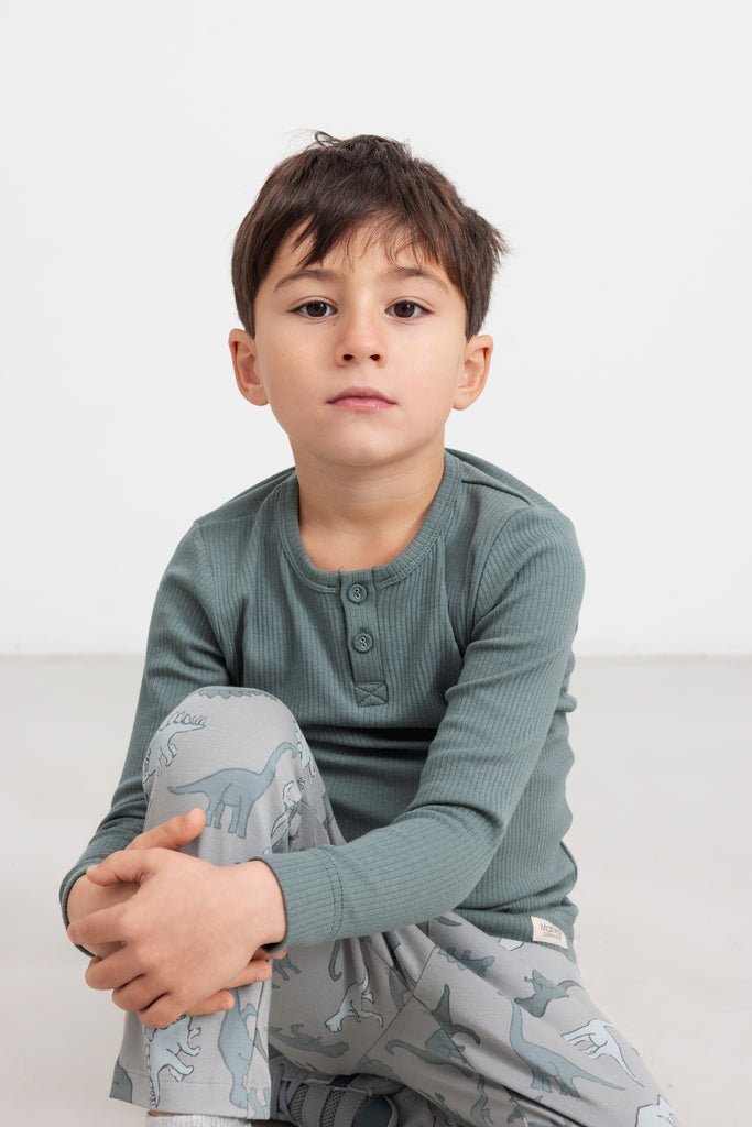 Tee LS - Modal - Dusty Green van MarMar Copenhagen | Kids Conceptstore Le Fanfare