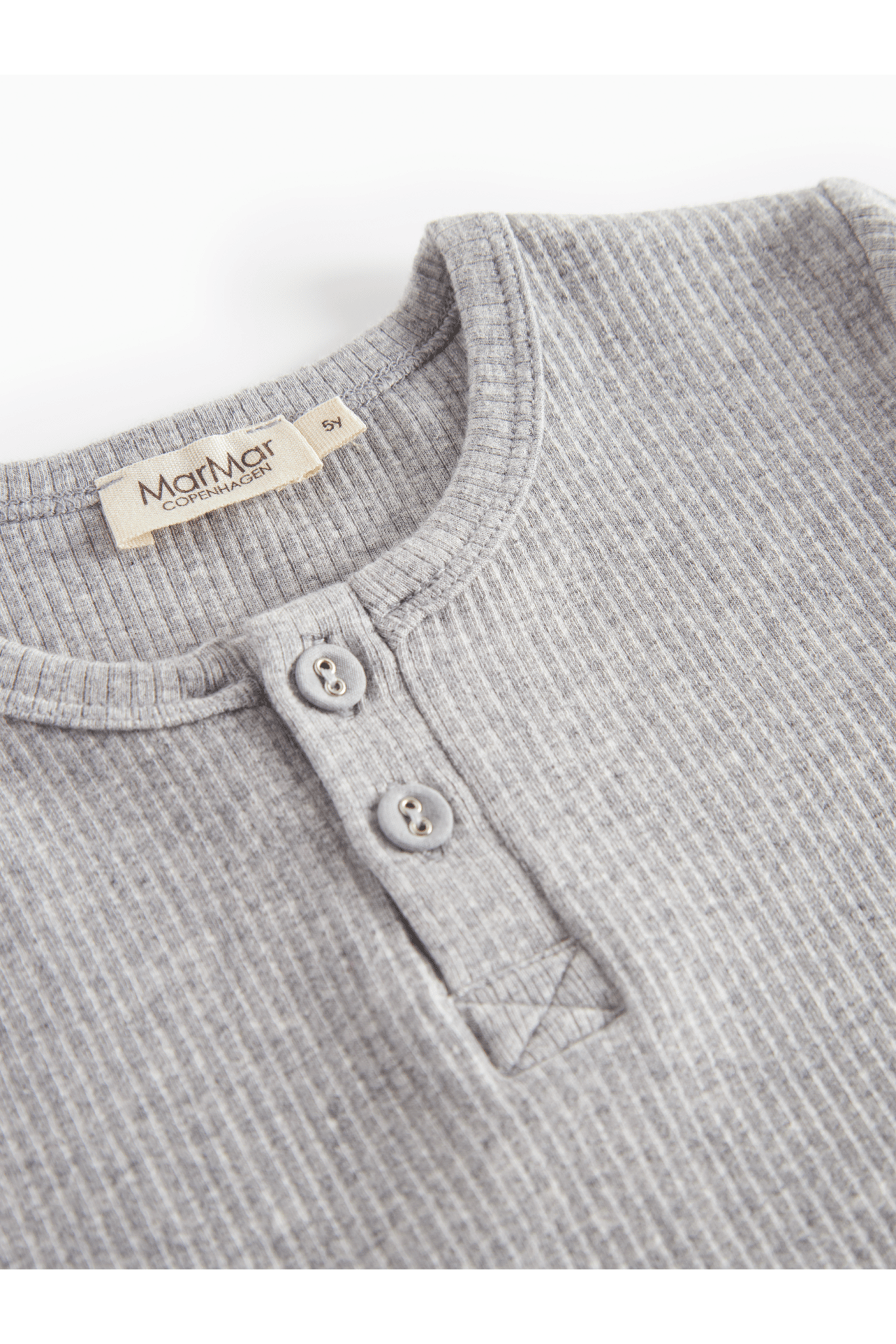 Tee LS - Modal Melange - Light Grey Melange van MarMar Copenhagen | Kids Conceptstore Le Fanfare