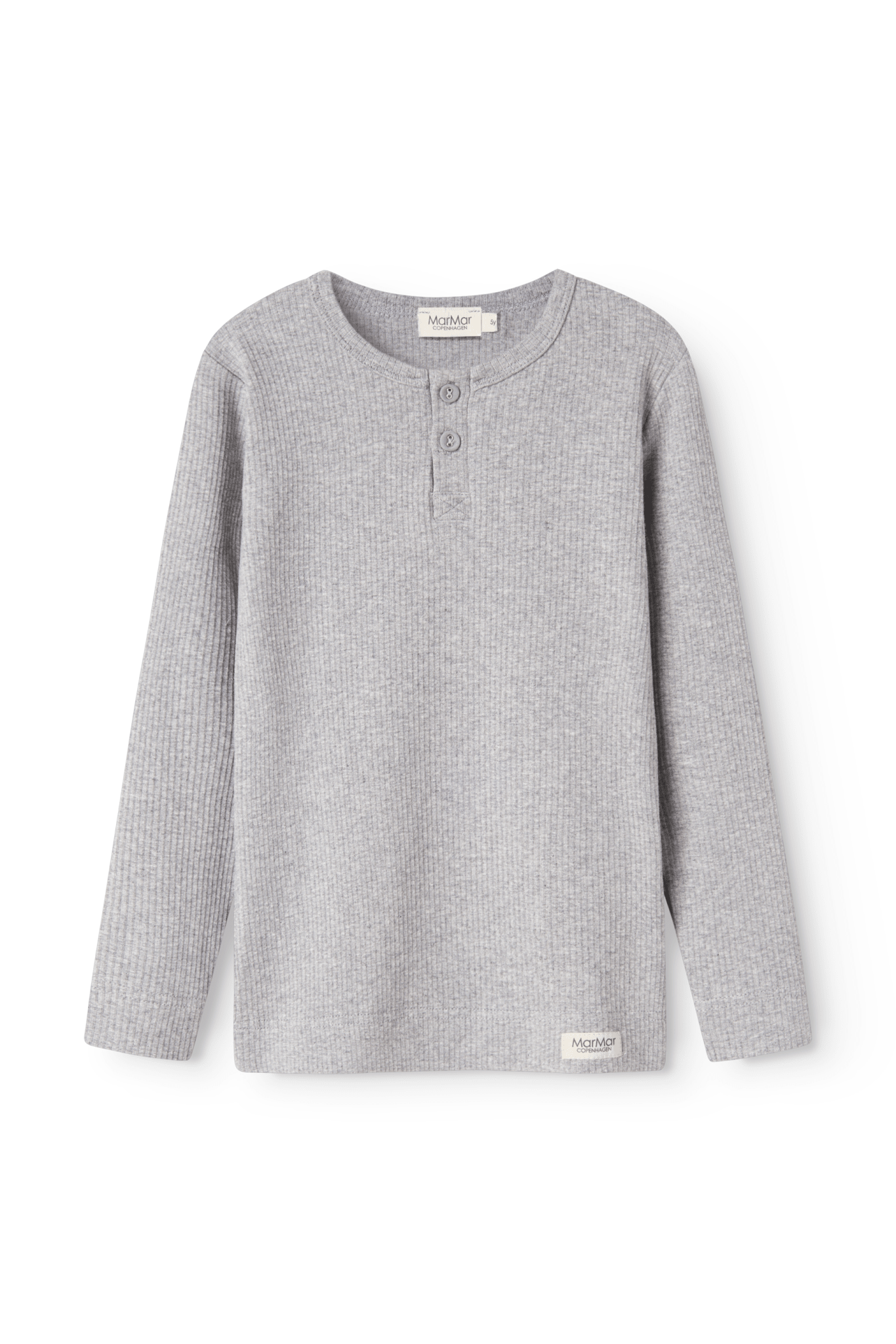 Tee LS - Modal Melange - Light Grey Melange van MarMar Copenhagen | Kids Conceptstore Le Fanfare